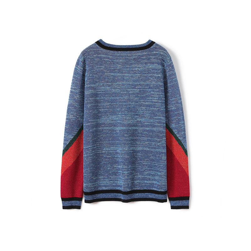 Ladies Knitted Jacquard Pullover