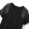 ladies double knitted dress with crystal