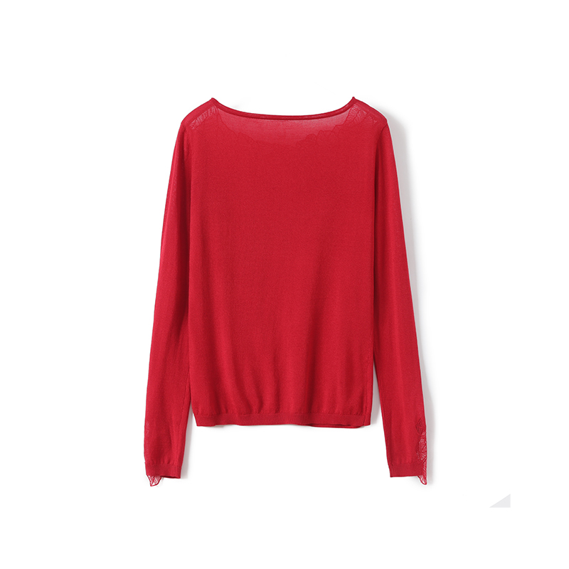 Ladies Knitted Pullover with Emboridery
