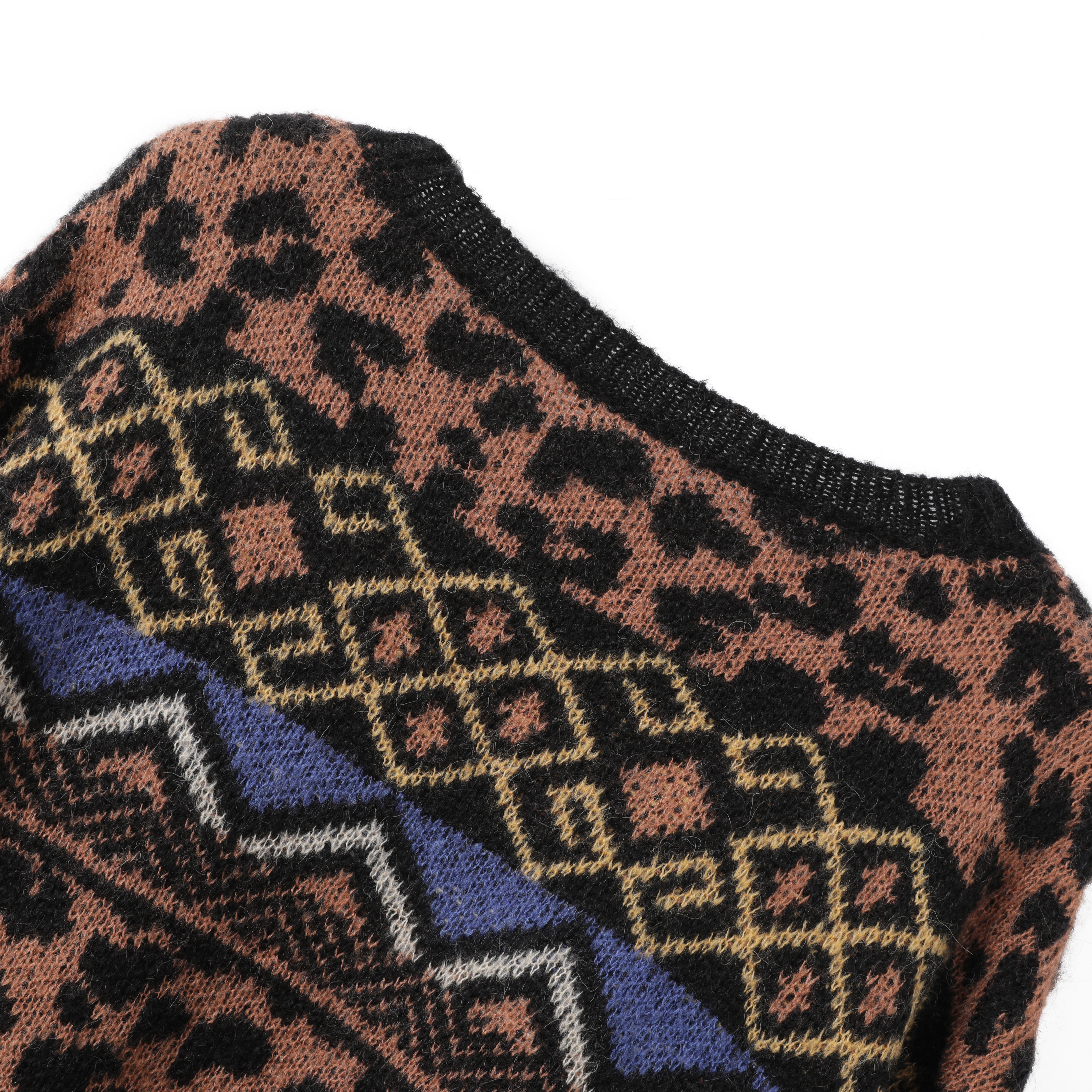 ladies knitted jacquard pullover
