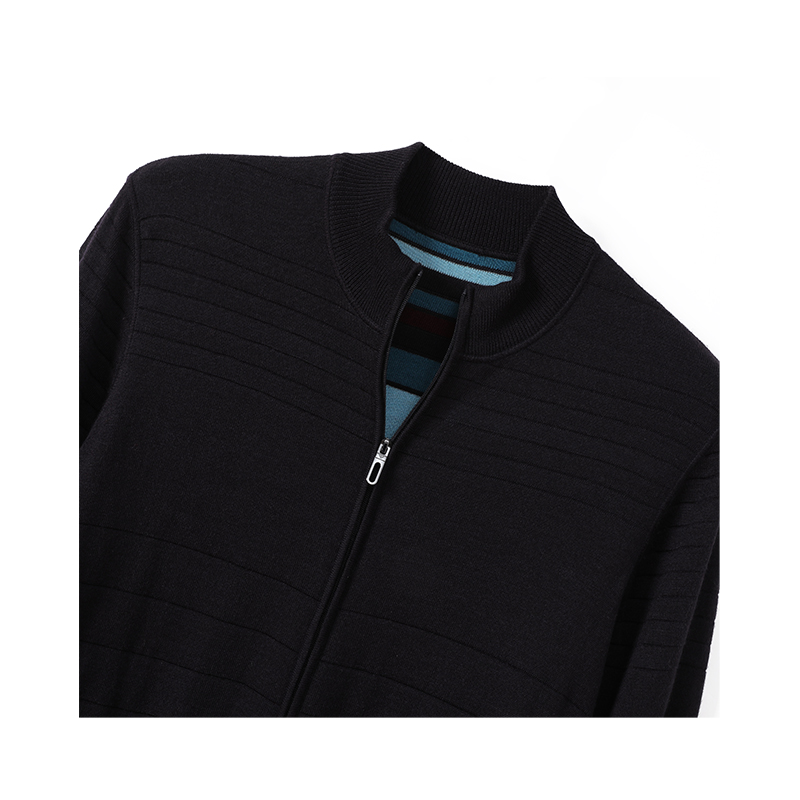 Men’s Double Knitted Cardigan with Zipper