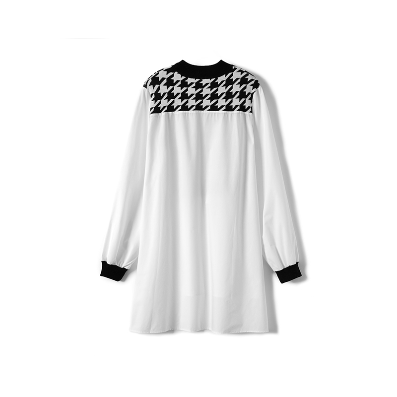 Ladies Knitted Jacquard with Woven 
