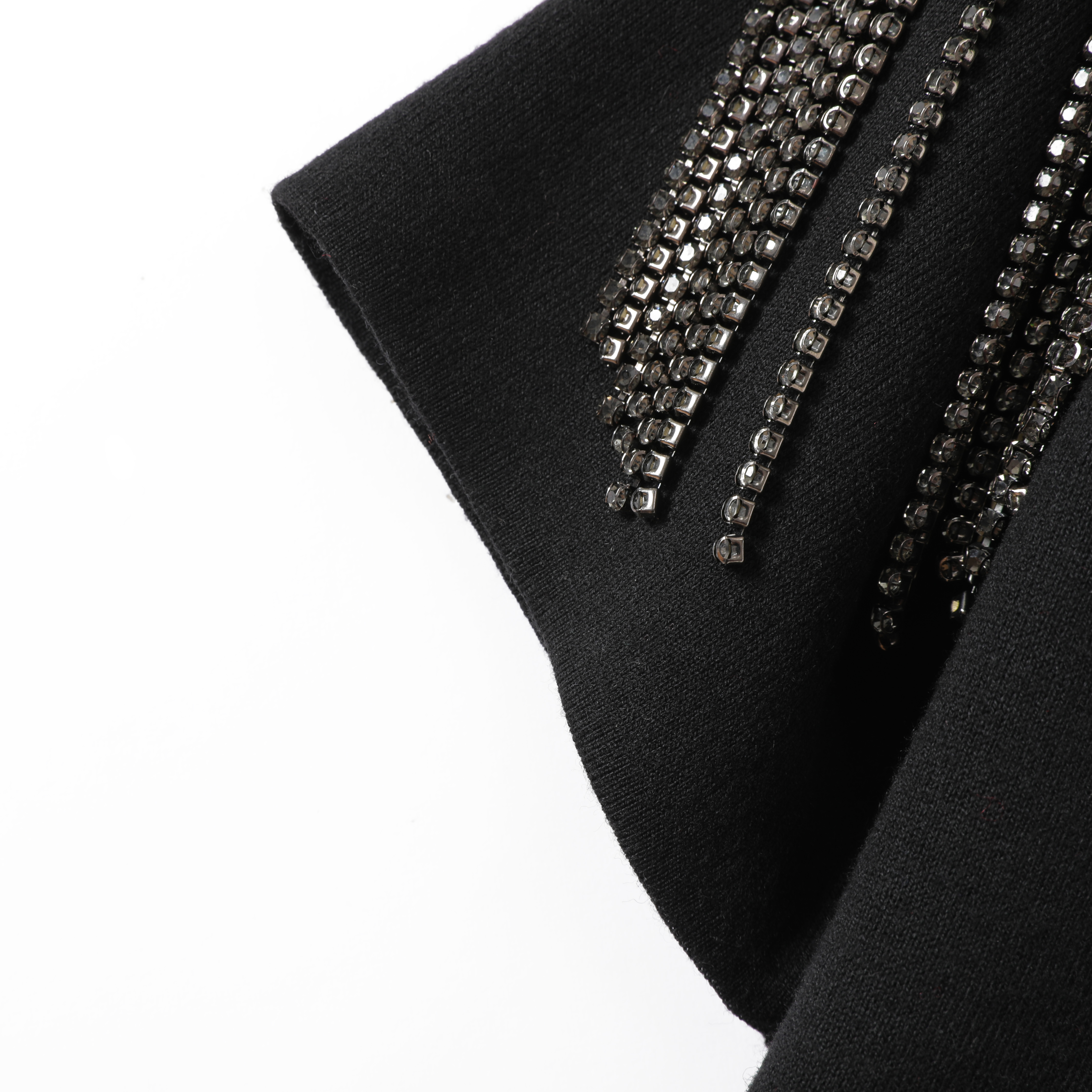 ladies double knitted dress with crystal