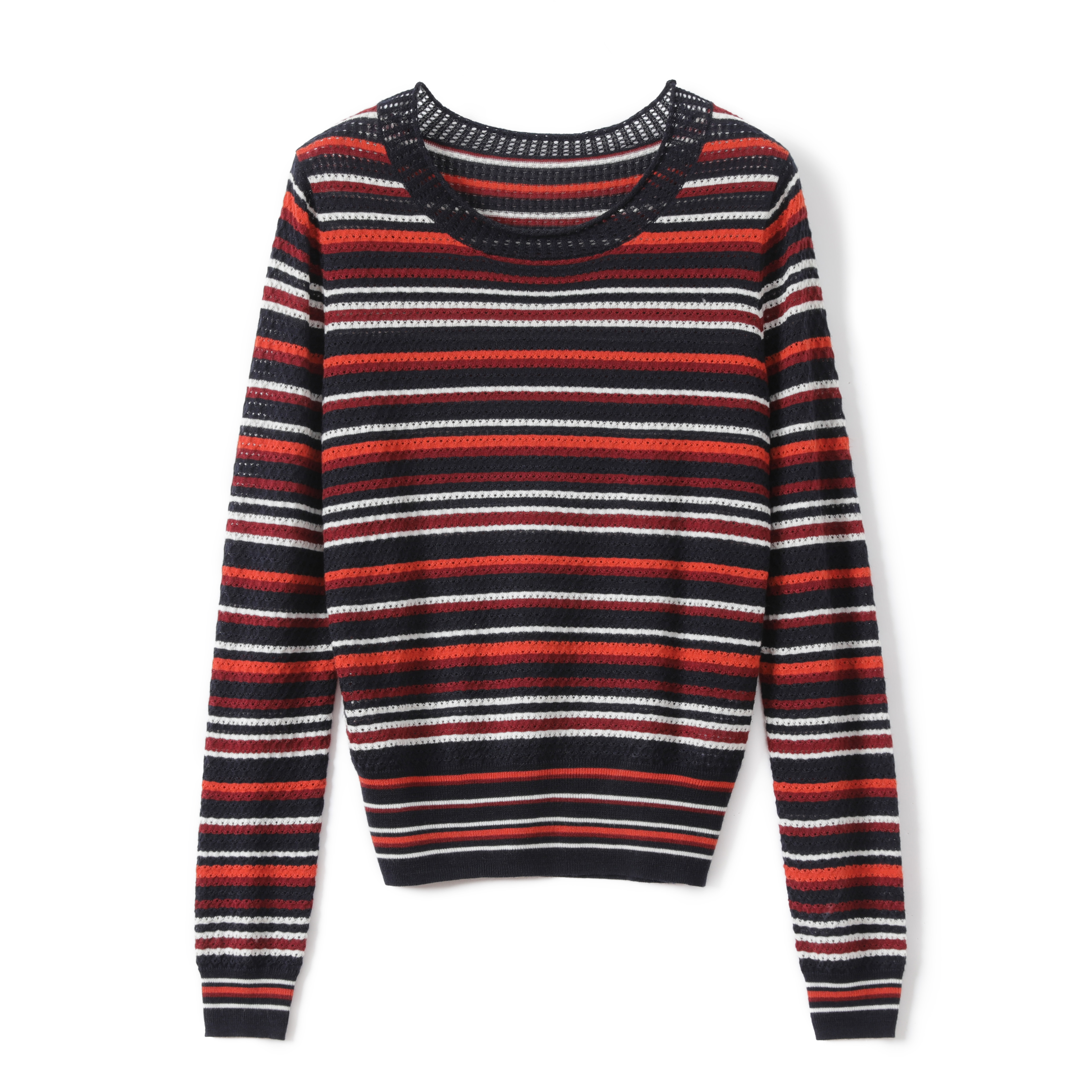 ladies knitted stripes pullover