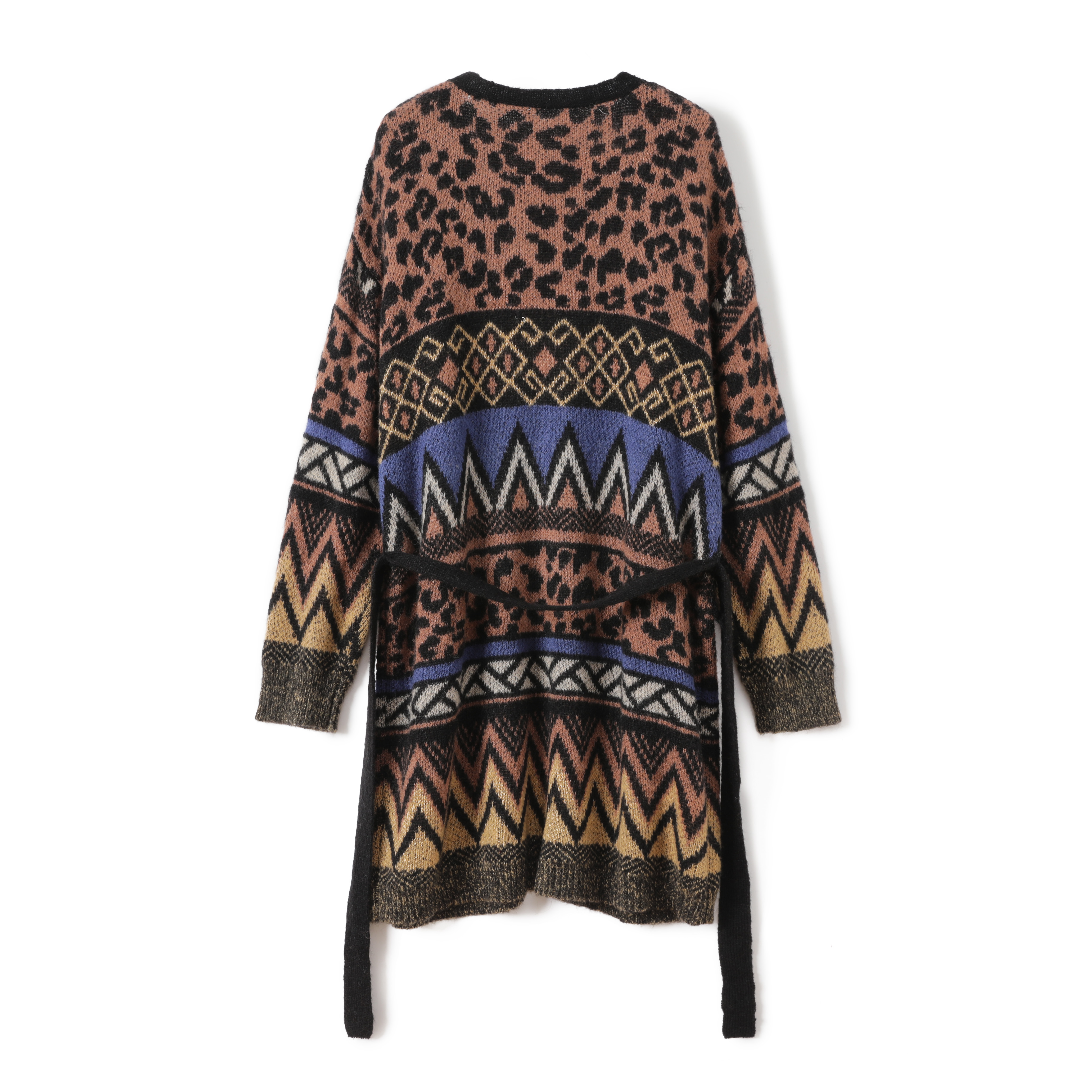 ladies knitted jacquard cardigan
