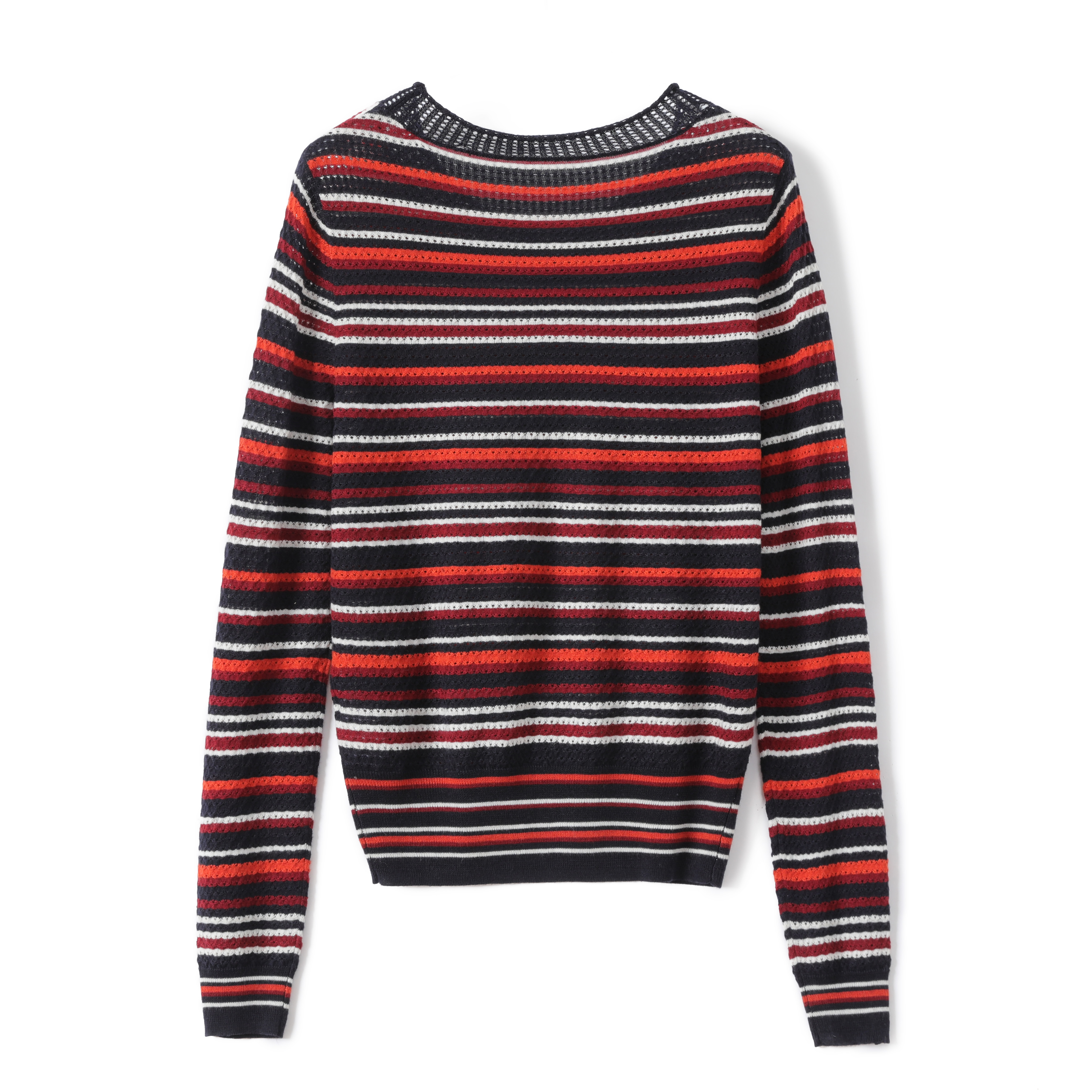 ladies knitted stripes pullover