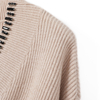 ladies kintted ribs stripes pullover