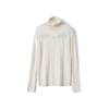 Ladies Knitted Pullover+mesh Emboridery