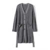 Ladies knitted long cardigan