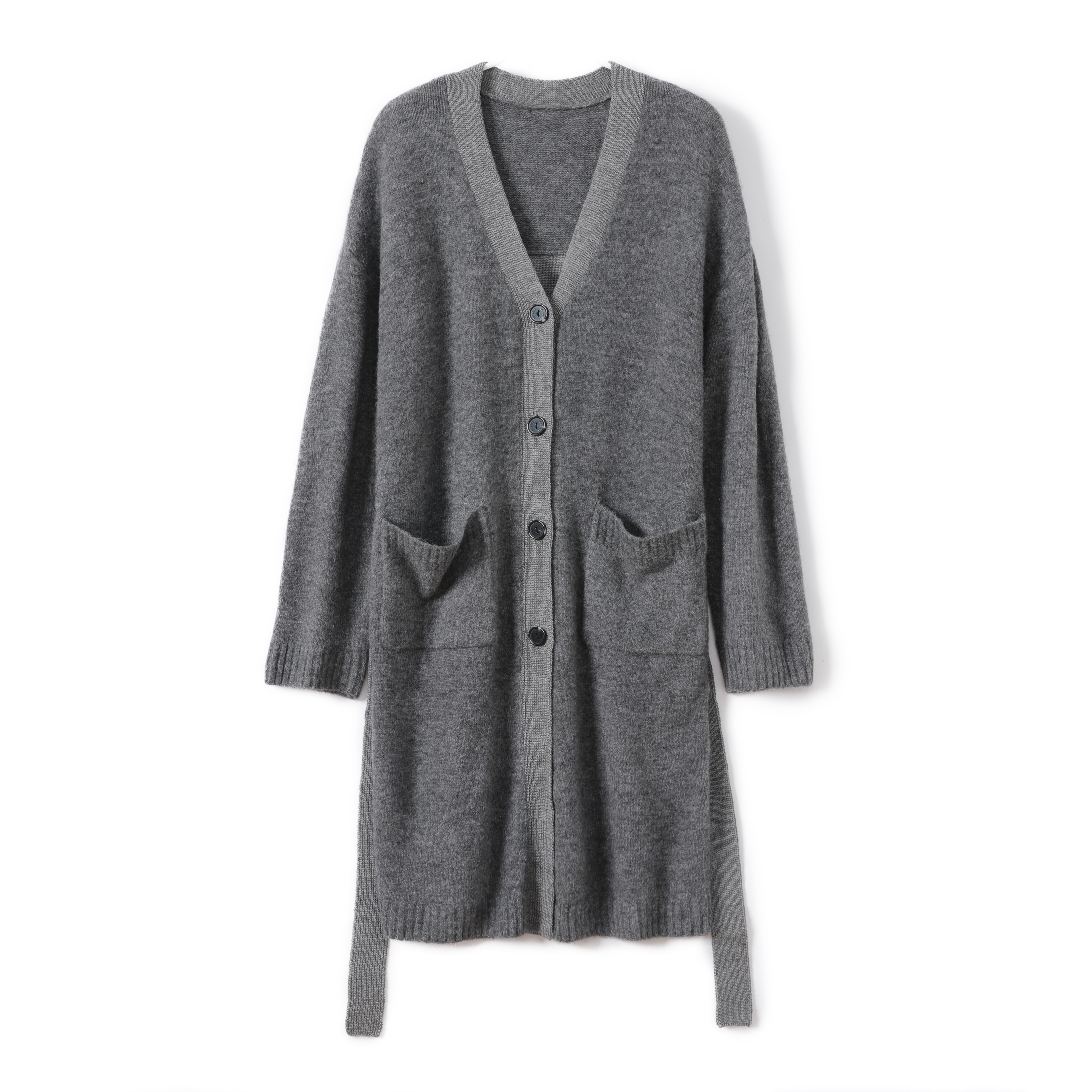 Ladies knitted long cardigan