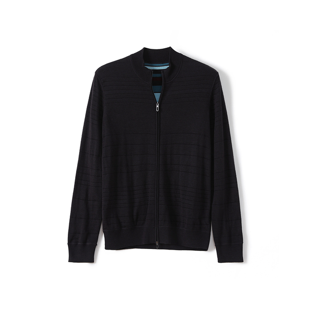 Men’s Double Knitted Cardigan with Zipper