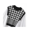 Ladies Knitted Jacquard with Woven 
