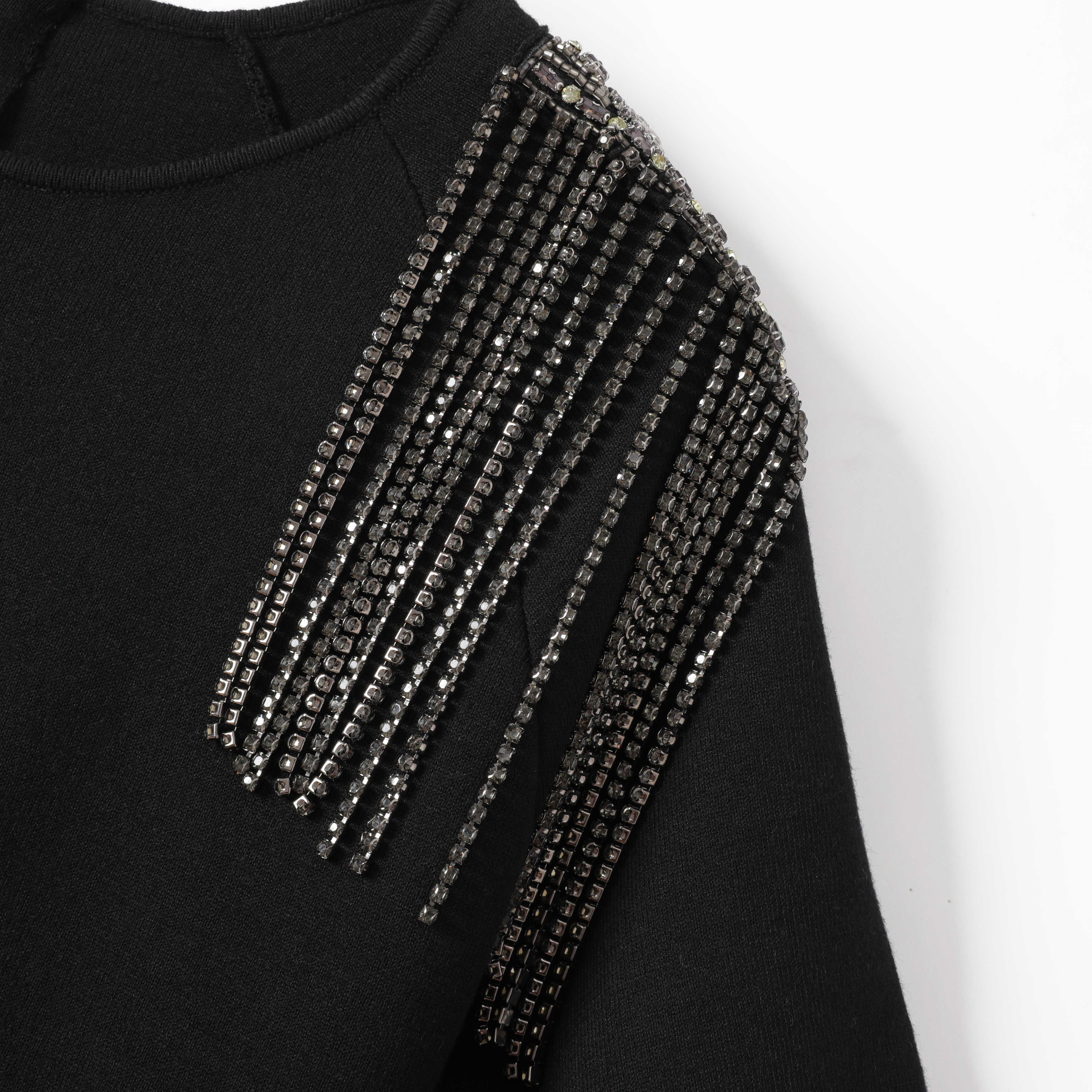 ladies double knitted dress with crystal