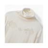 Ladies Knitted Pullover+mesh Emboridery