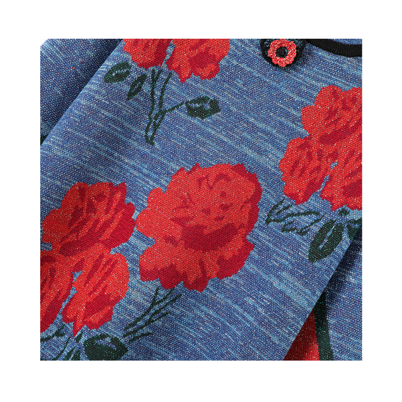Ladies Knitted Jacquard Pullover