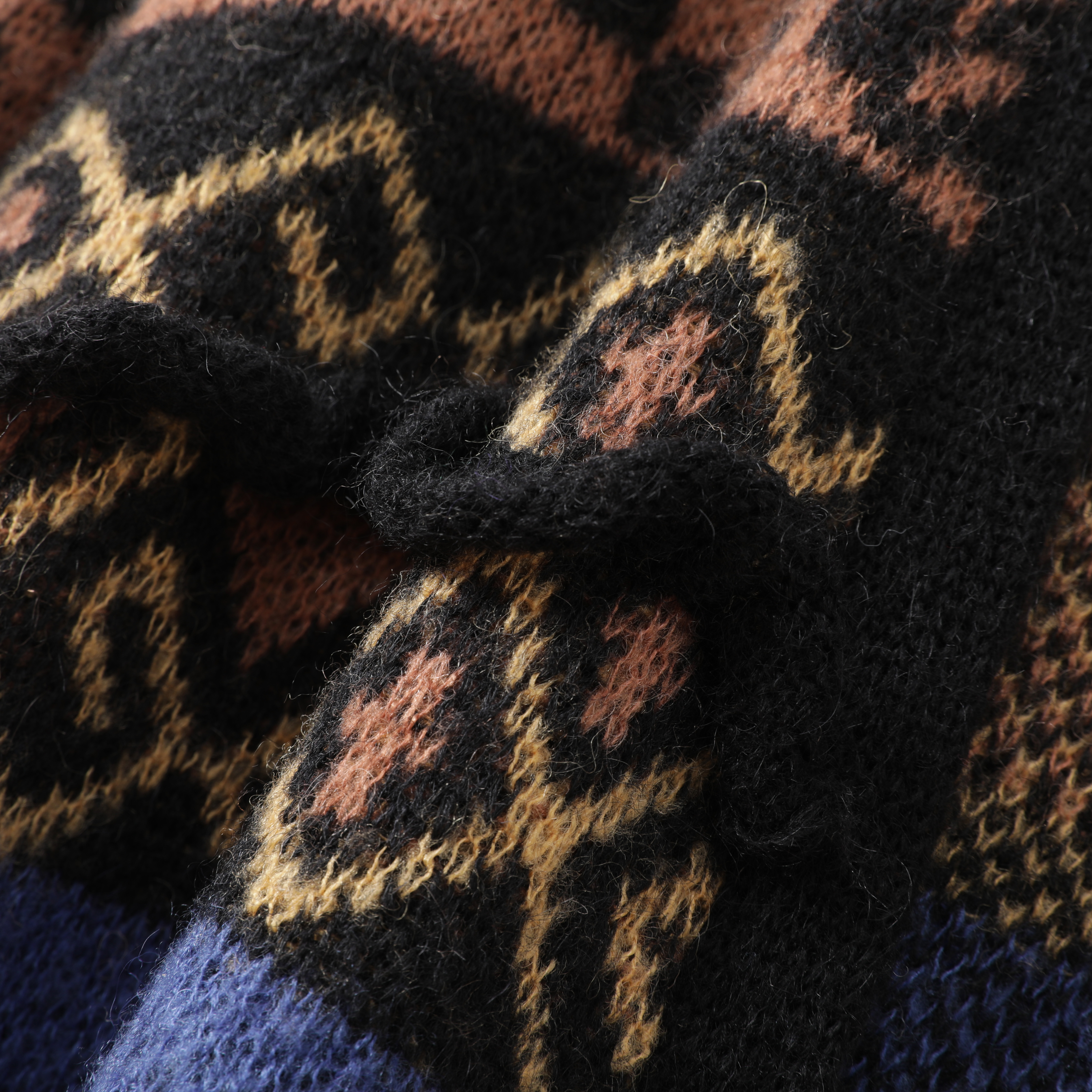 ladies knitted jacquard cardigan