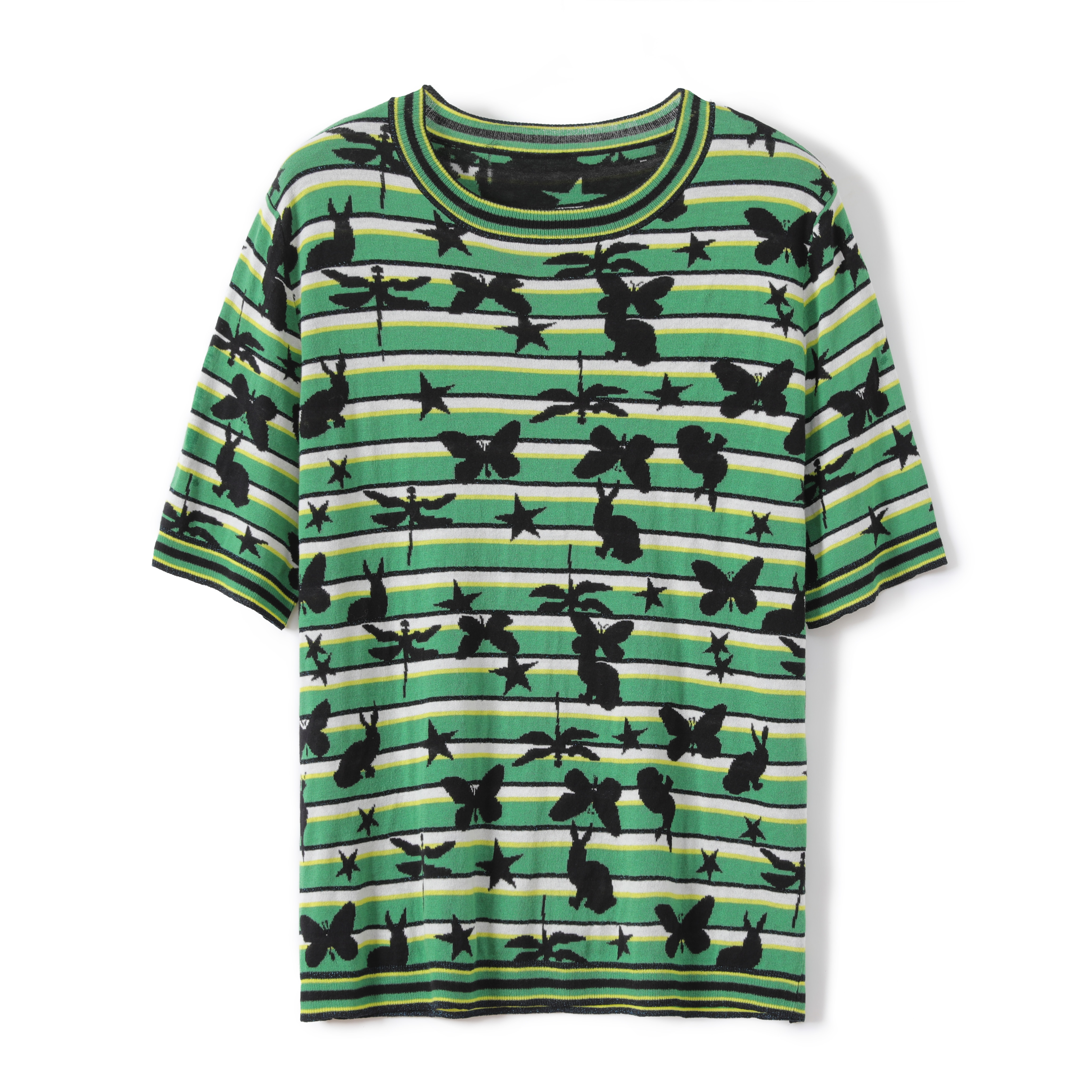 ladies knitted jacquard pullover
